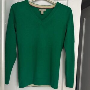Banana Republic Emerald V-Neck Sweater
